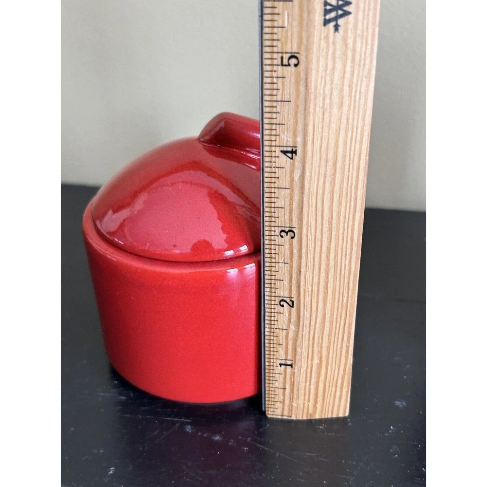 Waechtersbach Spain‎ Creamer & Sugar Bowl Lidded Red Vintage